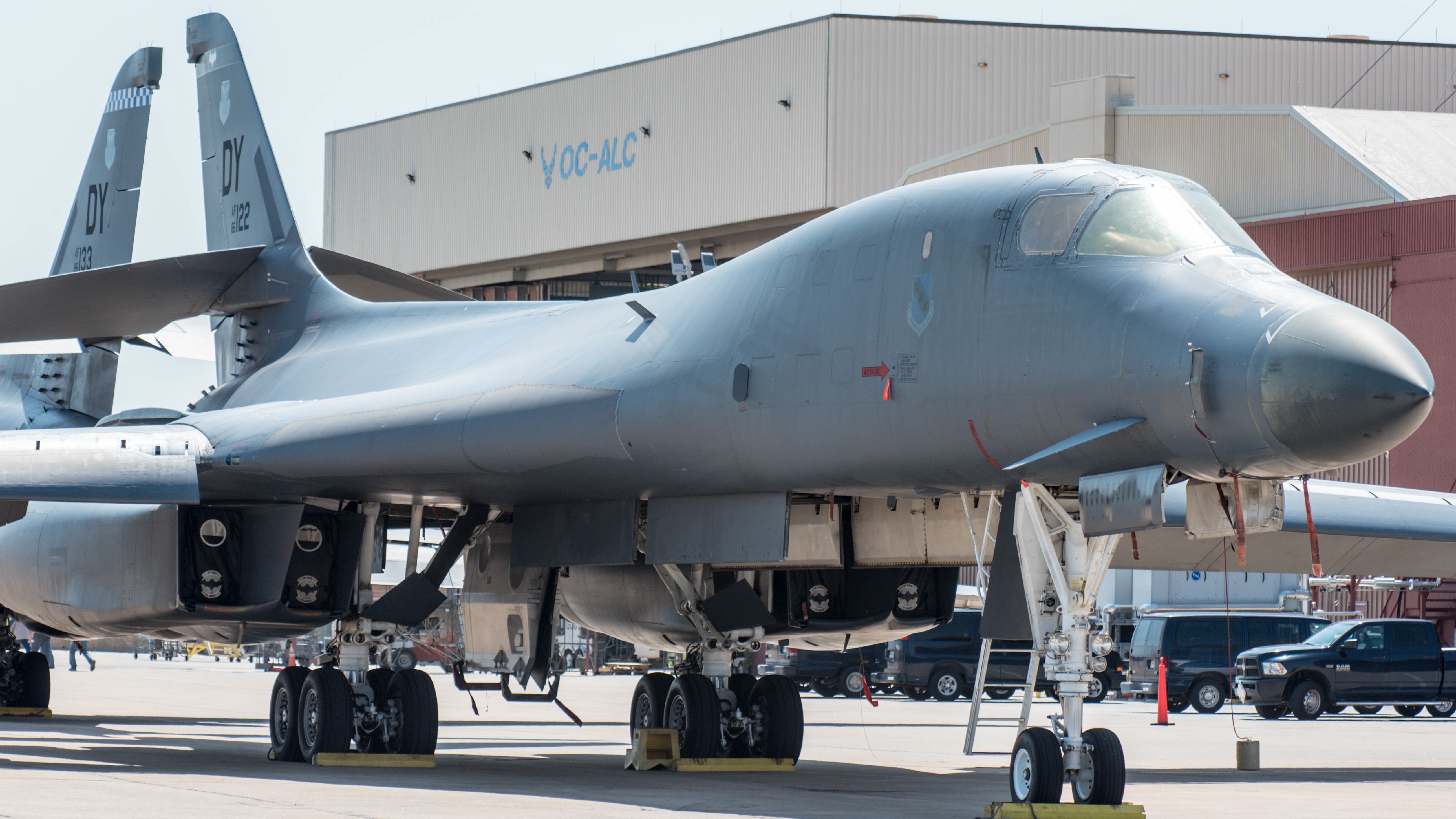 B-1B aircraft on ground